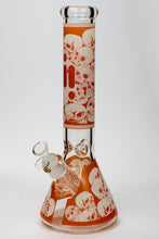 Load image into Gallery viewer, 14&quot; Infyniti Skull Glow in the dark 7 mm glass bong_9
