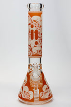 Load image into Gallery viewer, 14&quot; Infyniti Skull Glow in the dark 7 mm glass bong_1
