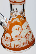 Load image into Gallery viewer, 14&quot; Infyniti Skull Glow in the dark 7 mm glass bong_5

