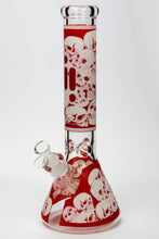 Load image into Gallery viewer, 14&quot; Infyniti Skull Glow in the dark 7 mm glass bong_11
