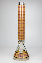 Load image into Gallery viewer, 17.5&quot; Check pattern 9 mm glass beaker bong_7
