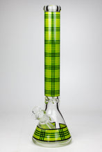 Load image into Gallery viewer, 17.5&quot; Check pattern 9 mm glass beaker bong_4
