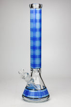 Load image into Gallery viewer, 17.5&quot; Check pattern 9 mm glass beaker bong_5
