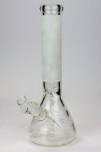 Load image into Gallery viewer, 14&quot; Infyniti Leaf Glow in the dark 7 mm glass bong_9
