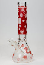Load image into Gallery viewer, 14&quot; Infyniti Leaf Glow in the dark 7 mm glass bong_10
