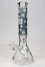 Load image into Gallery viewer, 14&quot; Infyniti Leaf Glow in the dark 7 mm glass bong_11
