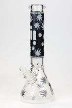Load image into Gallery viewer, 14&quot; Infyniti Leaf Glow in the dark 7 mm glass bong_13

