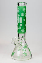 Load image into Gallery viewer, 14&quot; Infyniti Leaf Glow in the dark 7 mm glass bong_14
