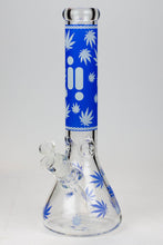 Load image into Gallery viewer, 14&quot; Infyniti Leaf Glow in the dark 7 mm glass bong_15
