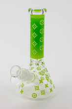 Load image into Gallery viewer, 7.5&quot; Luxury Pattern glow in the dark beaker glass water bong_5
