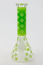 Load image into Gallery viewer, 7.5&quot; Luxury Pattern glow in the dark beaker glass water bong_8
