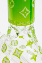 Load image into Gallery viewer, 7.5&quot; Luxury Pattern glow in the dark beaker glass water bong_9
