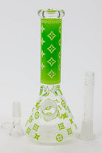 Load image into Gallery viewer, 7.5&quot; Luxury Pattern glow in the dark beaker glass water bong_1
