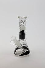 Load image into Gallery viewer, 7.5&quot; Luxury Pattern glow in the dark beaker glass water bong_2
