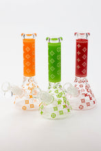 Load image into Gallery viewer, 7.5&quot; Luxury Pattern glow in the dark beaker glass water bong_0
