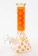 Load image into Gallery viewer, 7.5&quot; Luxury Pattern glow in the dark beaker glass water bong_6
