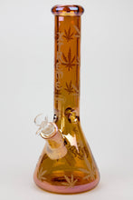Load image into Gallery viewer, 14&quot; XTREME Glass / 7 mm / Leaf Electroplated Glass beaker Bong_8
