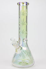 Load image into Gallery viewer, 14&quot; XTREME Glass / 7 mm / Leaf Electroplated Glass beaker Bong_7

