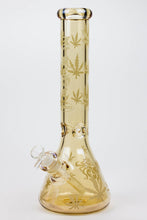 Load image into Gallery viewer, 14&quot; XTREME Glass / 7 mm / Leaf Electroplated Glass beaker Bong_9
