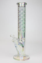 Load image into Gallery viewer, 14&quot; Luxury Logo 7 mm classic Electroplated Straight Tube Bong_3
