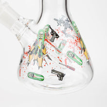 Load image into Gallery viewer, 10&quot; RM decal Glow in the dark glass water bong_11
