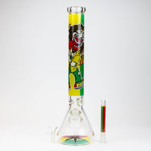 Load image into Gallery viewer, 17.5&quot; Rasta Man / 7 mm / classic beaker glass bong_2
