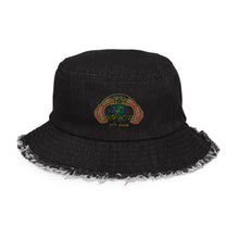 Load image into Gallery viewer, Distressed denim bucket hat
