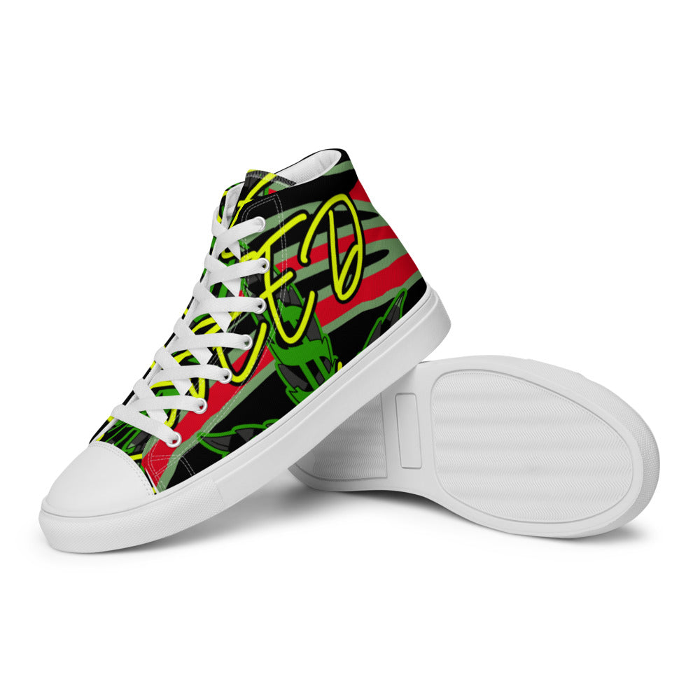 Men’s high top canvas shoes